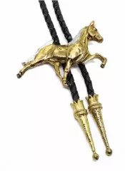 Bolo Tie Golden Horse