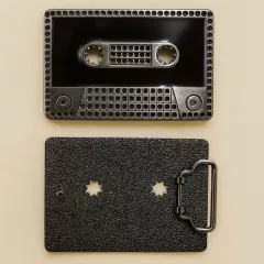 Gürtelschnalle Kassette | Metall Buckle im Kassetten-Design