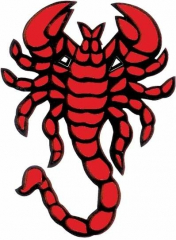 Aufkleber Skorpion Rot