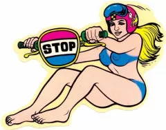 Biker Girl Sticker