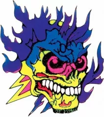 Sticker Flaming Skull