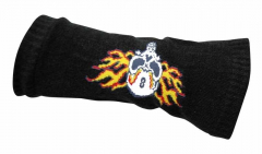 Armstulpen mit Totenkopf in Flammen-Muster