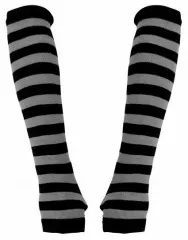 Arm sleeves Black Grey Striped