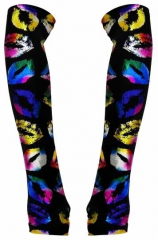 Arm sleeves with multicolored Lips