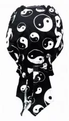 Bandana Kopftuch Schwarz Yin Yang