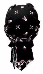 Bandana Kopftuch Schwarz Kleine Totenköpfe