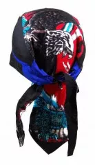Bandana Cap Black Blue Eagle