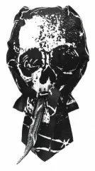 Bandana Kopftuch Totenkopf mit Drähten