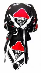 Bandana Kopftuch Schwarz Piratentotenkopf