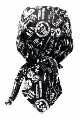 Bandana Kopftuch Totenkopf Typographie
