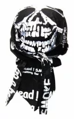 Bandana Kopftuch Schwarz Totenkopfmund