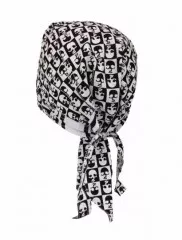 Bandana Kopftuch Schwarz Weiß Totenköpfe