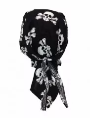 Bandana Kopftuch Schwarz & Totenköpfe