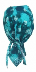 Bandana Cap Turquoise Batik Paisley