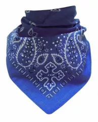 Rocker Bandana Paisley Pattern Blue