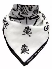 Bandana Halstuch Totenkopf Weiß