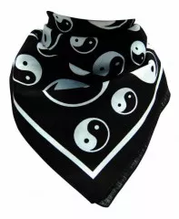 Bandana Halstuch Yin Yang Schwarz