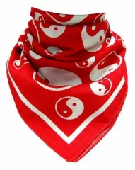 Biker Bandana Halstuch Yin Yang Rot