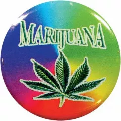 Button Badge Sign Of Marijuana