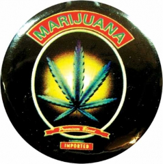 Button Badge Leaf Of Marijuana