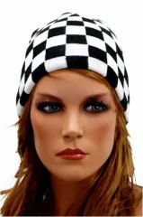 Chessboard Patterned Beanie Chessboard Patterned Beanie