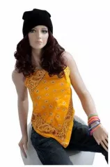 Paisley Gelb Bandana Trägertop