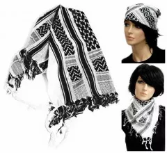 PLO Bandana Weiß Schwarz