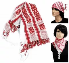 PLO Bandana Scarf White Red