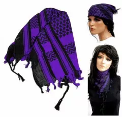 PLO Bandana Scarf Black Purple