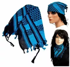 PLO Bandana Scarf Black Turqoise