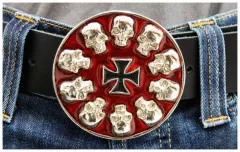 Belt Buckle Skull & Cross
