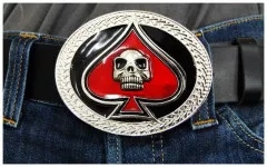 Belt Buckle Skull N Spade