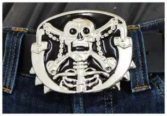 Belt Buckle Skull & Swords