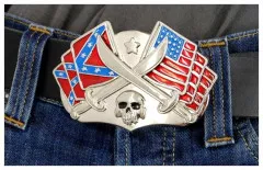 Belt Buckle USA & Confederate states friendship