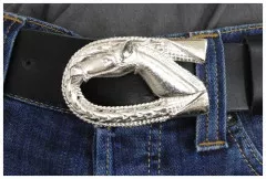 Belt Buckle Horse with Horseshoe
