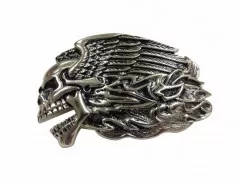 Belt Buckle Skull on Fire