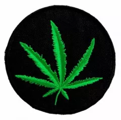 Gestickter Aufnäher Cannabis