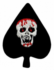 Embroidered Patch Skull Of Spades