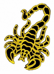 Embroidered Patch Yellow Scorpion