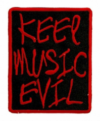 Embroidered Patch Keep Music Evil