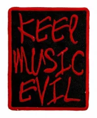 Embroidered Patch Keep Music Evil