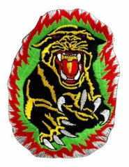Embroidered Biker Patch Tiger