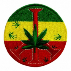 Cannabis Embroidered Biker Patch