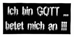 Embroidered Patch Ich bin Gott
