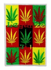 Embroidered Punk Patch Cannabis
