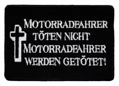 Embroidered Patch Motorradfahrer
