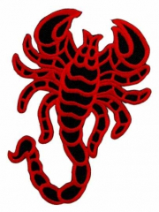 Embroidered Patch - Red Scorpion