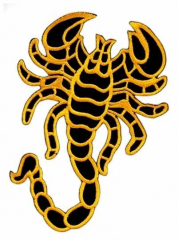 Embroidered Patch - Golden Scorpion