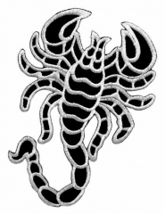 Embroidered Patch - White Scorpion