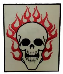 Embroidered Patch - Burning Skull